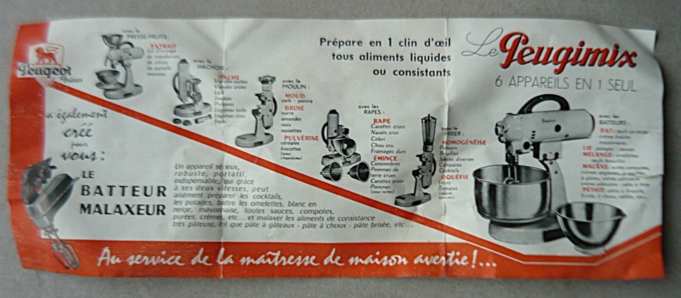 Ancienne boîte emballage moulin à café électrique Peugeot Frères  Rubis  1950's - Photo 4/4