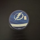 Brayden Point Signed reverse retro Tampa Bay Lightning hockey puck  — photo 2