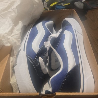 VANS Knu Skool Low Top Lace-Up Sneakers Navy/True White VN0009QCNWD