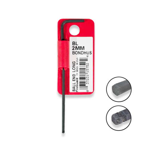 BONDHUS 2mm Allen Key Ball End Hex Long Arm 15752