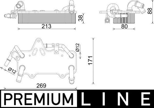 OIL COOLER AUTOMATIC TRANSMISSION CLC 283 000P FOR PORSCHE CAYENNE AUDI Q7 3.0L - Picture 2 of 16