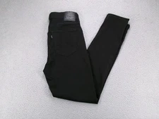 LEVIS 721 Jeans Womens Size 30 High Rise Skinny Leg Black Stretch Denim 30x30