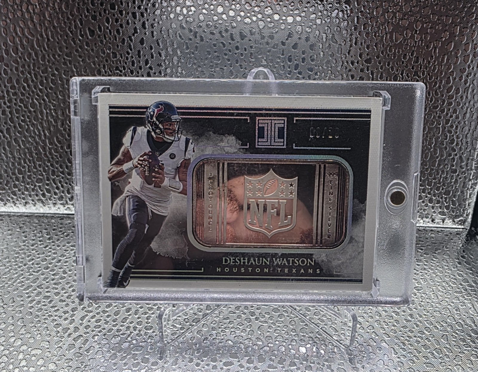 2019 Panini Impeccable NFL Shields Deshaun Watson #NFLS-DW 09/20 sliver bar