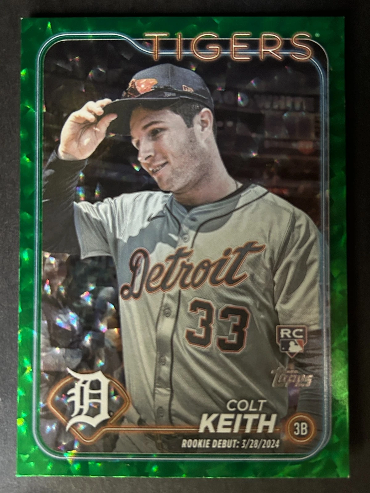 2024 Topps Update - Colt Keith #US192 Rookie Debut Green Crackle /499
