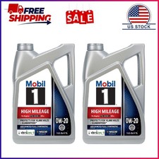 2 Pack, Mobil 1 High Mileage Full Synthetic Motor Oil 0W-20, 5 Quart 37.20 per gallon