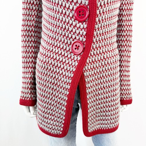 Free People Chunky Cardigan Sweater Size M Long Sleeve Boho Casual Preppy - Picture 6 of 12