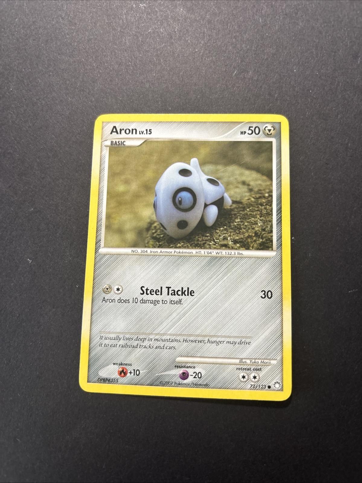 Aron 71/123 Mysterious Treasures Regular Yuka Morii Pokémon TCG NM/LP