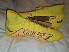 Nike Mercurial Superfly 9 Club FG/MG Size UK 10 Yellow Football Boots Brand New
