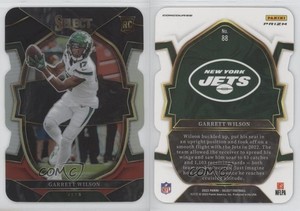 2022 Panini Select Concourse Black & Red Prizm Die-Cut Garrett Wilson Rookie RC