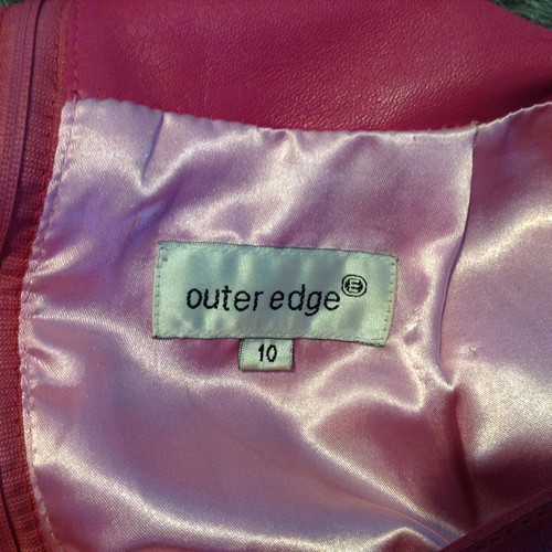 Ladies Pink 100% LEATHER Skirt Size 10 - Picture 12 of 15