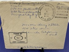 1942 APO 873 Free Postage from 30th General Hospital to Alameda, CA, WWII