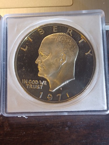 2 1971s silver eisenhower dollars - proof dcam - gem uncirculated - Picture 3 of 12