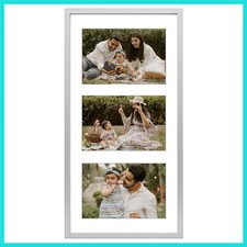 7x14 Aluminum Collage Picture Frame - Display 4x6 Pictures with 3 Openings Ma...