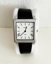 Fossil Black Leather Band Quartz Water Resistant Watch FS-2612 NEW Battery