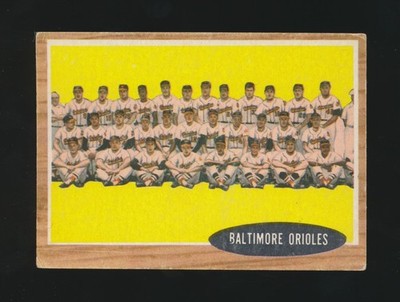 1962 Topps Baseball -#476 BALTIMORE ORIOLES (Team Card) *Semi-High #*