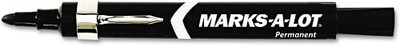 Marks A Lot(R) Large Desk Style Permanent Marker w/Bullet Tip Black - 10EA