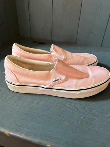 Vans Off-the-Wall Baby Pink Slip On Sneakers | Women’s Size 9.5 - Picture 2 of 8