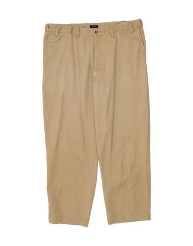 Pantalone chino uomo IZOD pegged W44 L30 beige cotone YW10