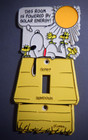 Vintage 1965 Hallmark Peanuts Snoopy Woodstock Light Switch Cover, Solar Energy