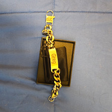 ChainsHouse Gold  STERLING SILVER MEN'S BRACELET ENGRAVED ID LOBSTER CLAPS