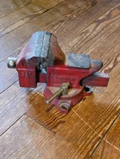 Vintage Companion 3 1/2" Bench Vise with Swivel Base, Anvil & Pipe Vise