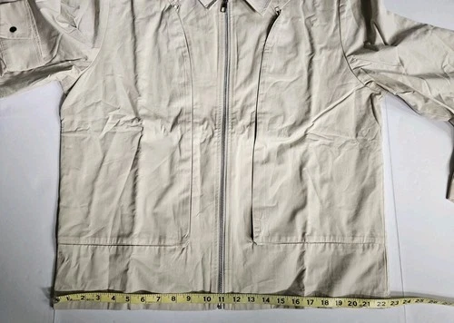 C'est Bon Work Jacket Off White Zip Up Men's SZ XL Urban Mod Work Chore Nwt  image 12