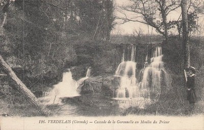 33 Verdelais, Gironde. La cascade au moulin du Prieur 103830 
