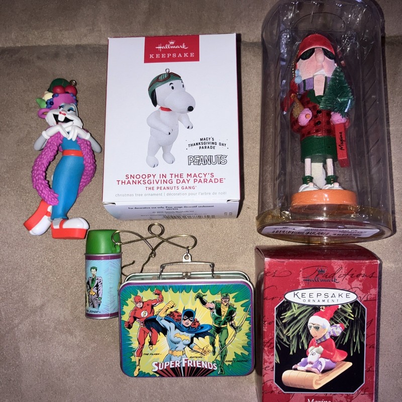 5 Hallmark Keepsake Ornaments 3 NEW IN BOX, 2 Maxine