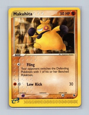 Makuhita 57/109 Common Ruby & Sapphire Pokemon Lightly Played