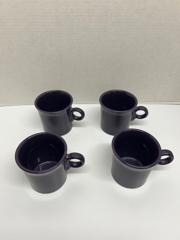 Fiestaware Plum Dinnerware Classic Ring Mug Lot of 4 New
