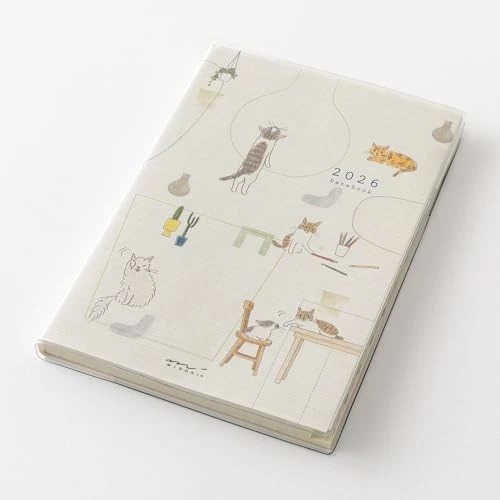 Midori Pocket Diary 2026 B6 Weekly Limited Edition Cat Design 22373006 - Image 2 of 4