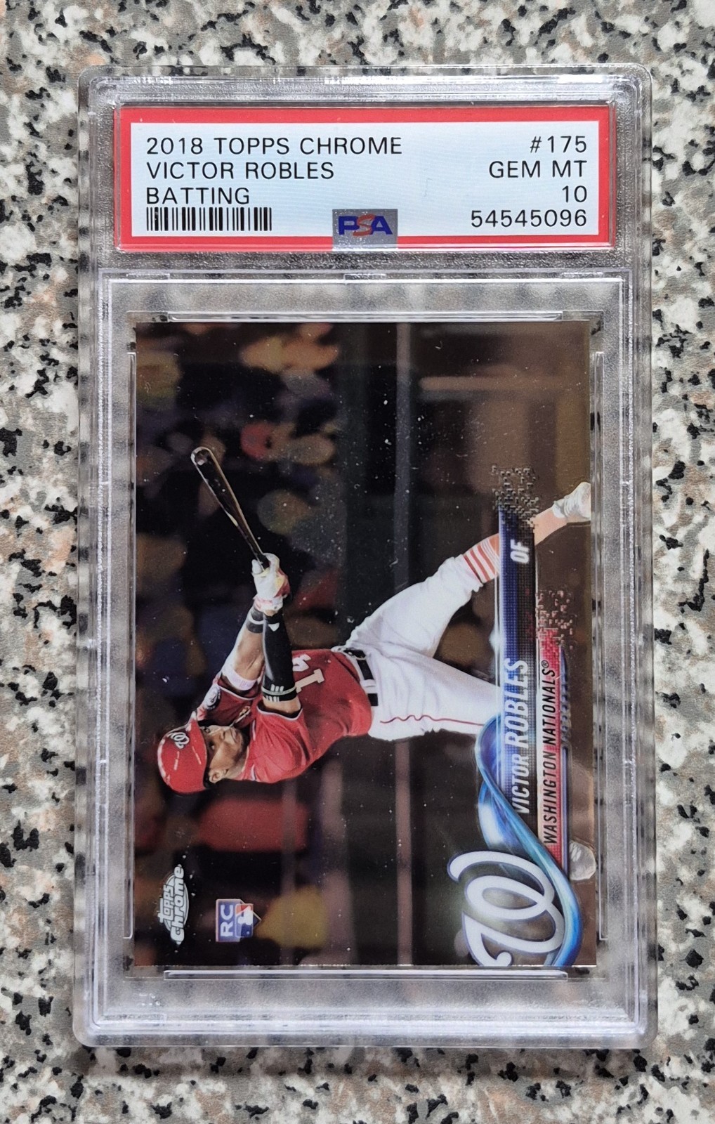 Victor Robles RC 2018 Topps Chrome Batting Rookie Card 175 PSA Graded GEM MT 10