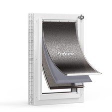 Baboni Dog Door for Door 3-Flap Energy Efficient Plastic Frame Pet Door Large