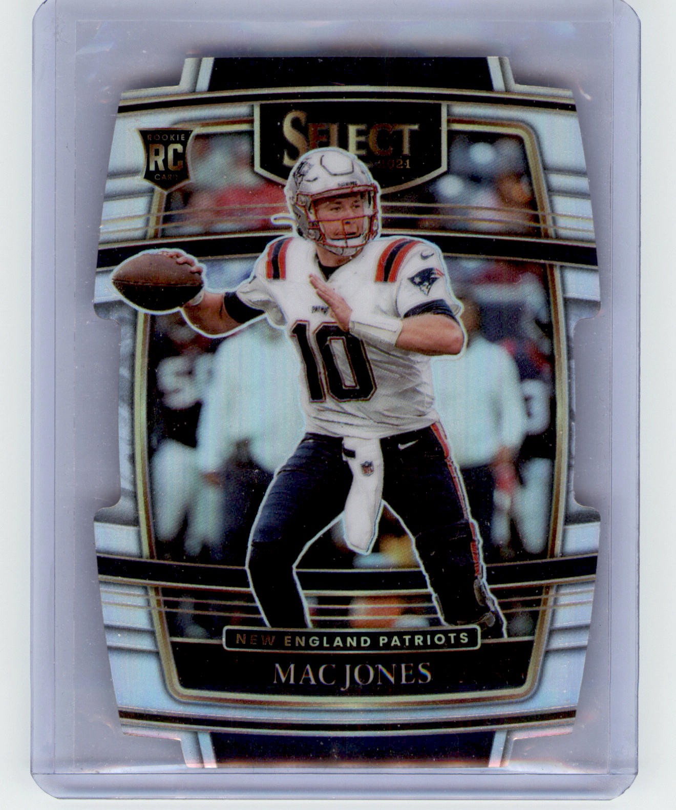 Mac Jones Panini Select #51 Die-Cut Silver