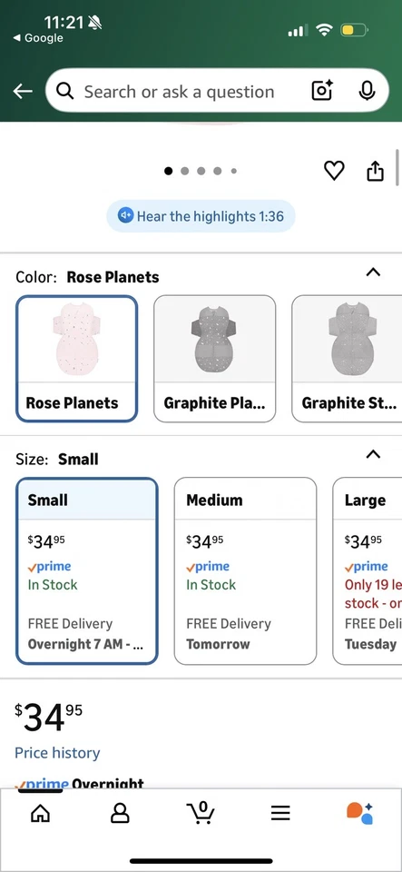 Lot of 6 Snoo Happiest Baby Sleep Sacks (Small, Medium, Large) and Fitted Sheet - Image 2 of 4