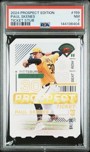 2024 Prospect Edition Paul Skenes Ticket Stub #159 PSA 7 Near Mint