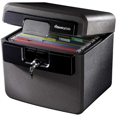 Compact Black Fireproof Safe - Waterproof Protection