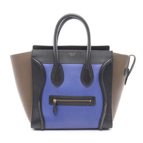 Celine Mini Shopper Luggage 189213 Handbag Black Leather Women's #RCB4406
