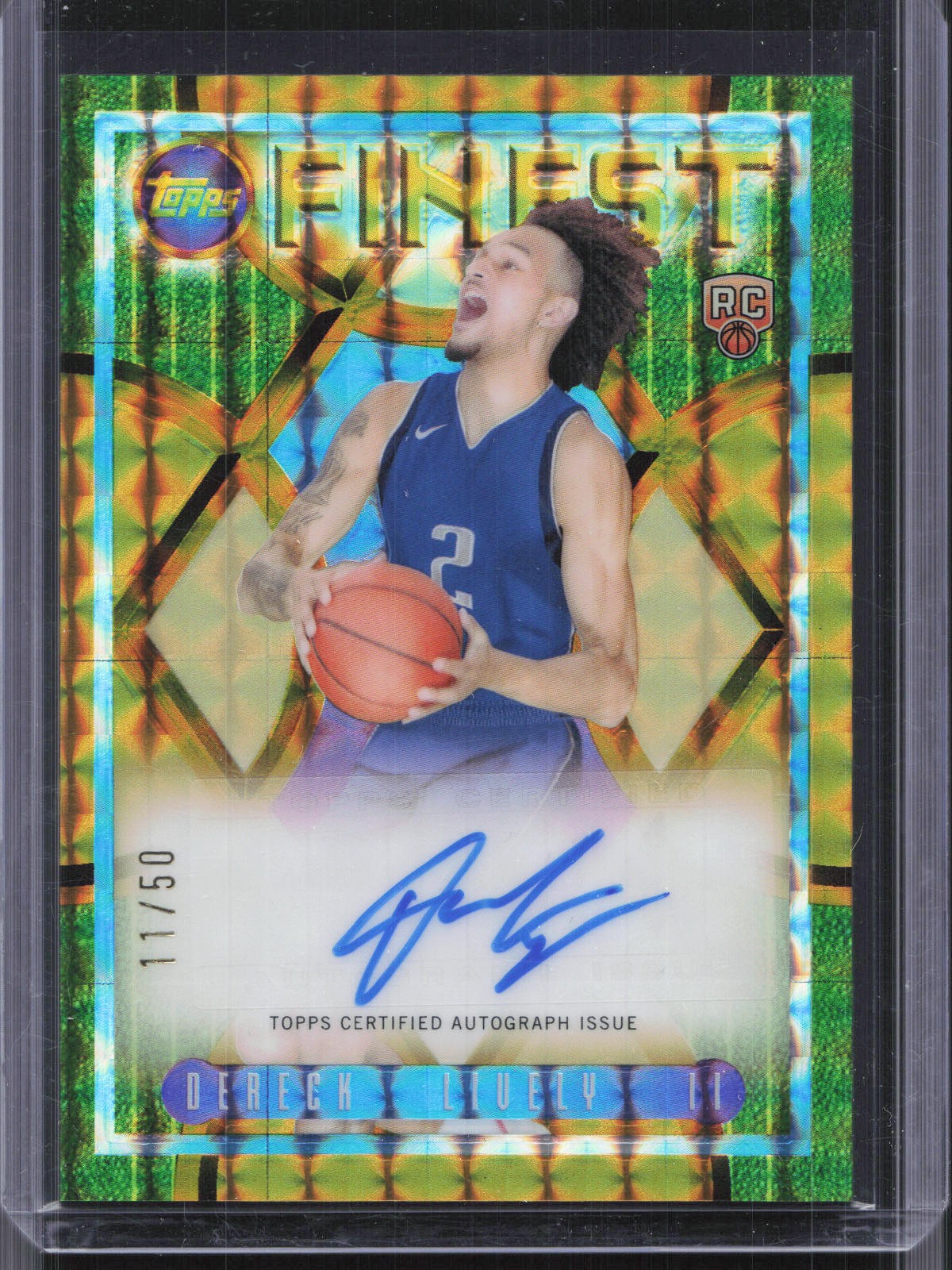 2023-24 Finest Dereck Lively II Flashback Autographs Gold Refractors #/50