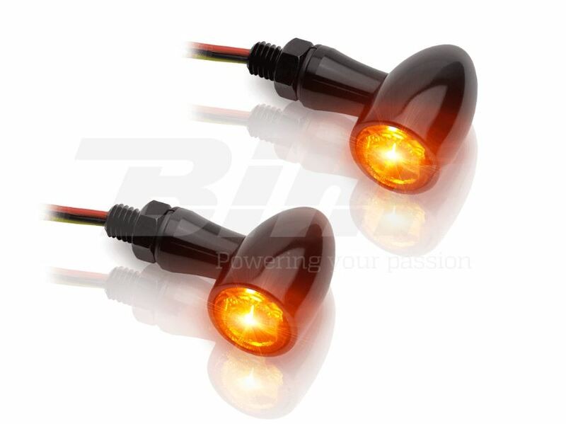 Clignotants LED V-PARTS en aluminium noir pour un style épuré