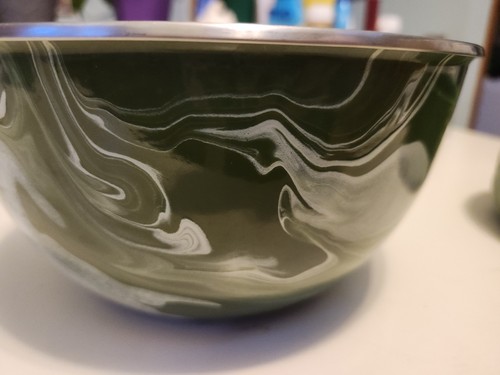PAULA DEEN Prep/Mixing Bowl PD Green Enamel Good Condition - Picture 3 of 5