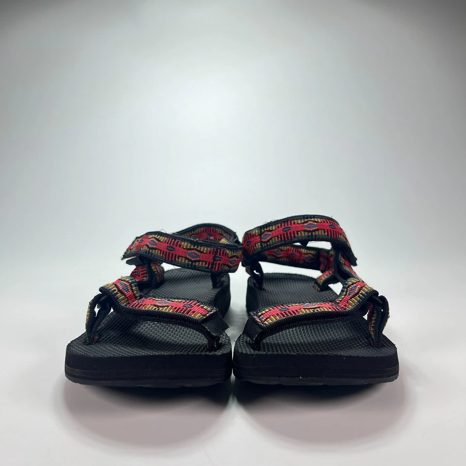 Sandalias deportivas al aire libre Teva Original Universal negras rojas con tiras para mujer talla 6 Foto 2 de 4