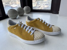 Image of Geox D Jaysen A Trainers UK 5 EU 38 Ochre White Leather Suede New Box D621BA