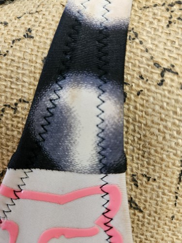 Vintage Y2K Fox Racing Triangle Bikini Top XL Polka Dot Pink Swimsuit Swimwear - Picture 4 of 5