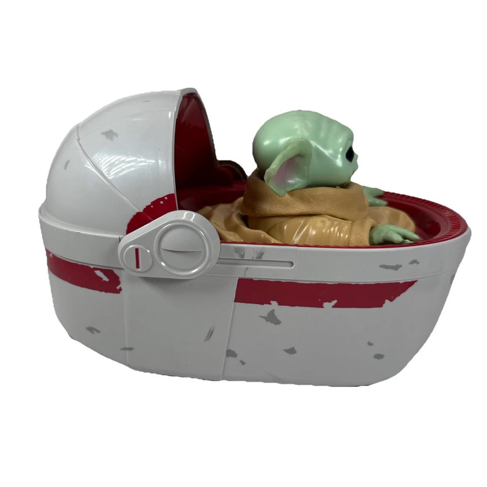 Star Wars Mandalorian Grogu and Hover Baby Yoda Pram with Remote Control Tested - Image 4 of 4