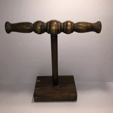 Wooden Mug Tree Holder Countertop for 2 Mugs / Bracelet Display Hand Crafted