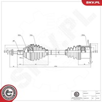Esen SKV Antriebswelle Links, Rechts, Vorderachse U.A. FüR Audi, Seat, Skoda, VW