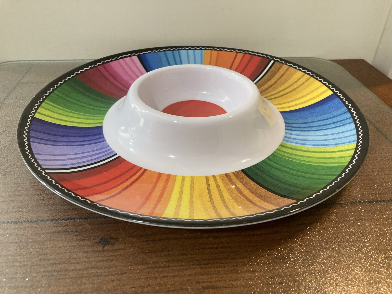 Certified International Nancy Green Serape Melamine Chip and Dip Bowl