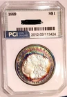 1889 Better Date Gem BU + Stunning  Rainbow Color Toned Morgan Dollar