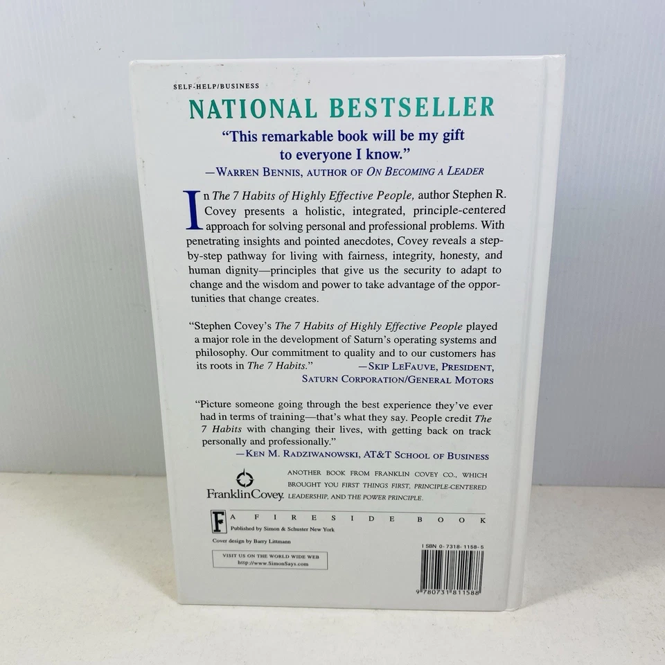 The 7 Habits of Highly Effective People by Stephen R Covey Hardcover 1990 - Image 2 of 4